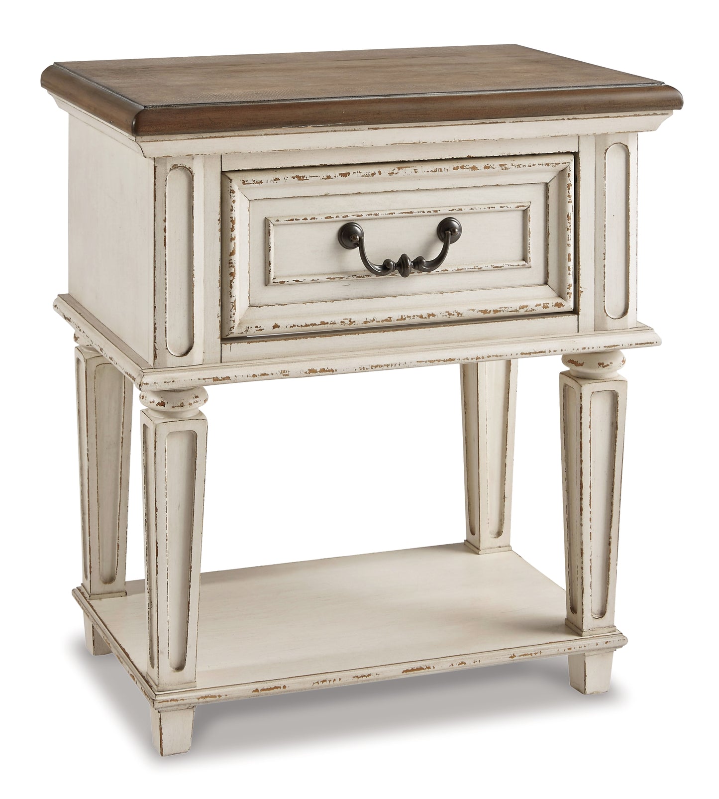 Realyn Panel Bed With Mirrored Dresser And 2 Nightstands