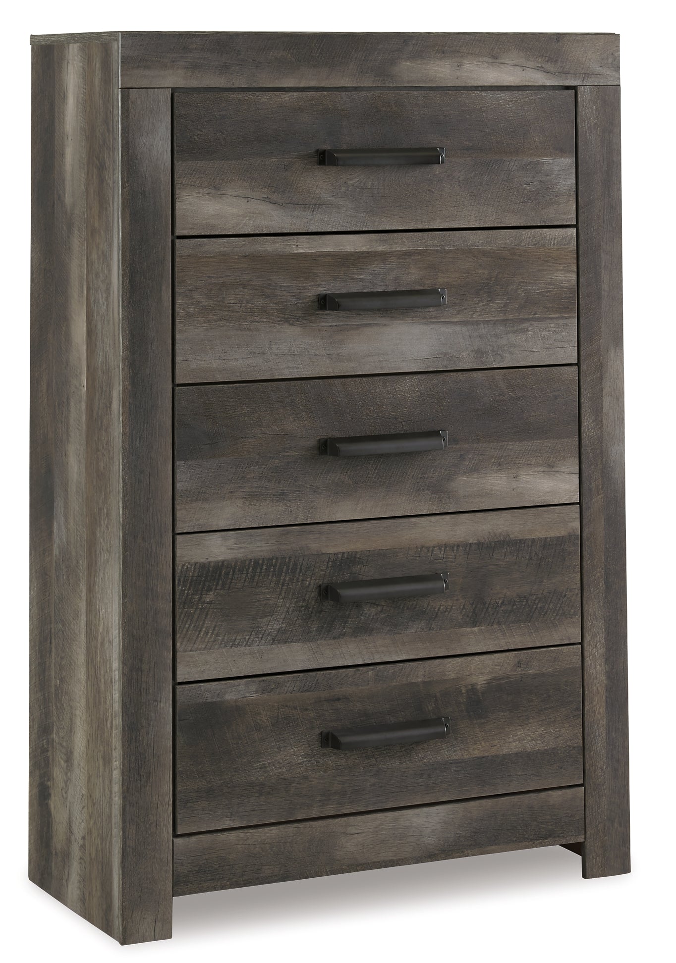 Cama Wynnlow Crossbuck con paneles, cómoda y espejo