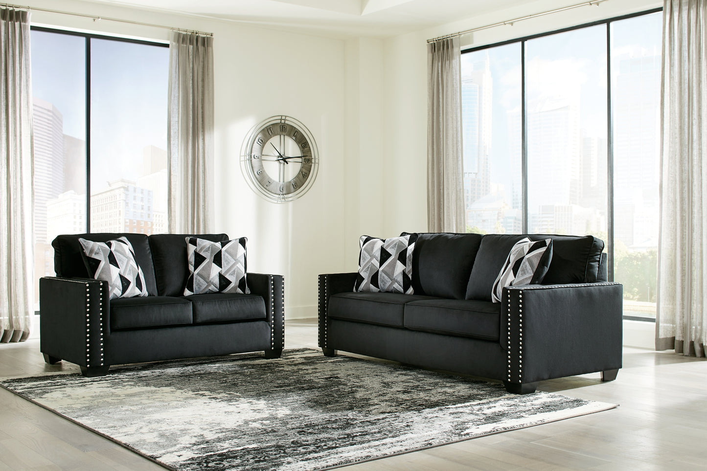 Sofá, loveseat, silla y otomana Gleston