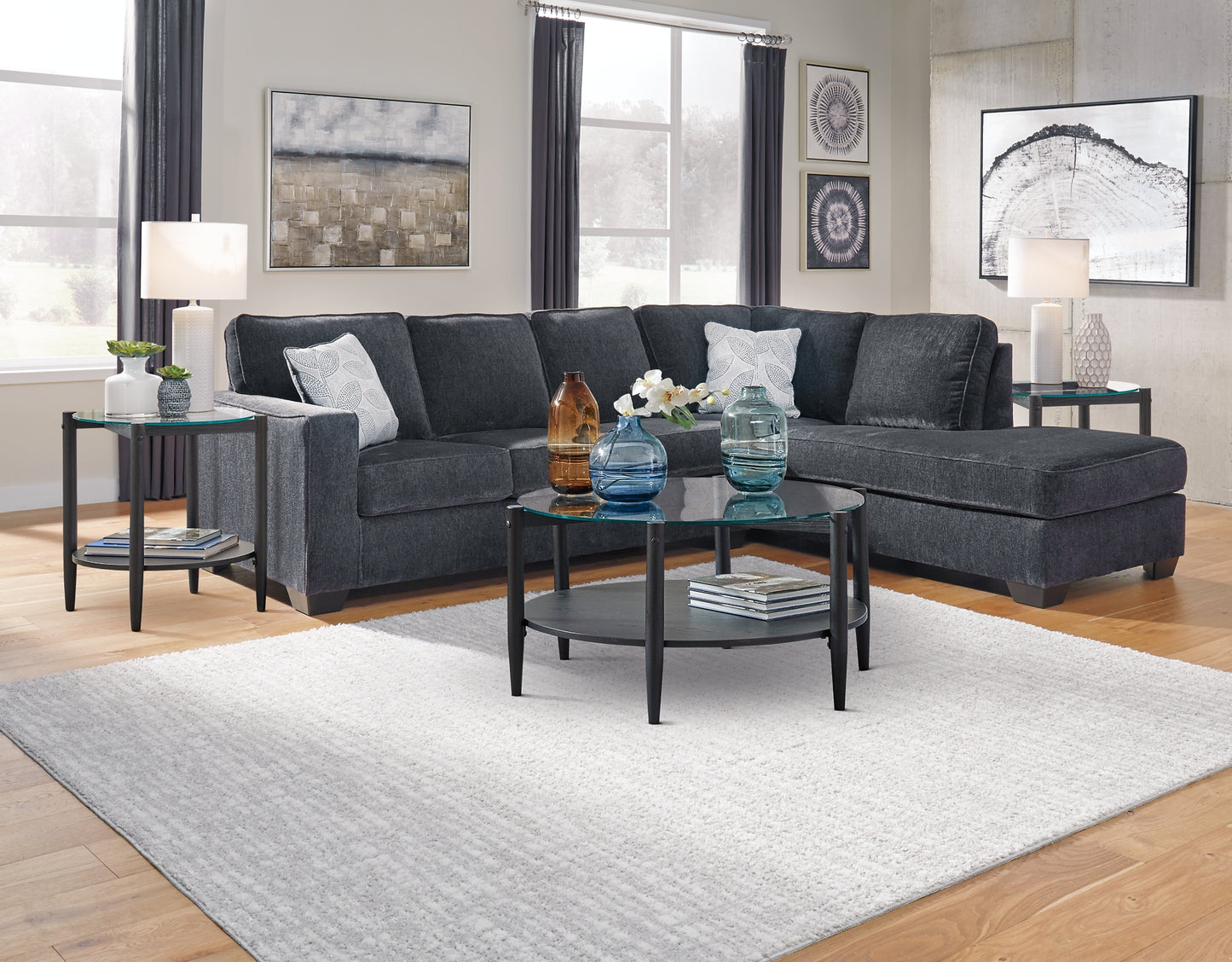 Sofá cama seccional de dos piezas con chaise longue Altari