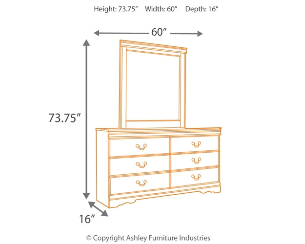 Huey Vineyard Sleigh Headboard With Mirrored Dresser, Chest And 2 Nightstands