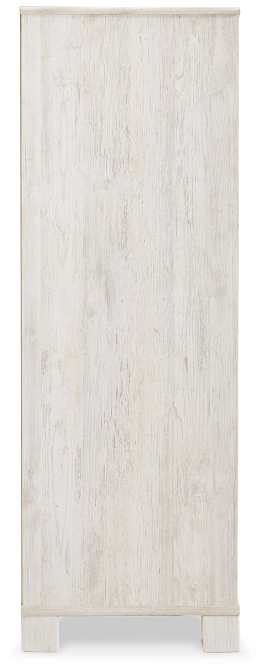 Cama Paxberry con paneles, cómoda y espejo