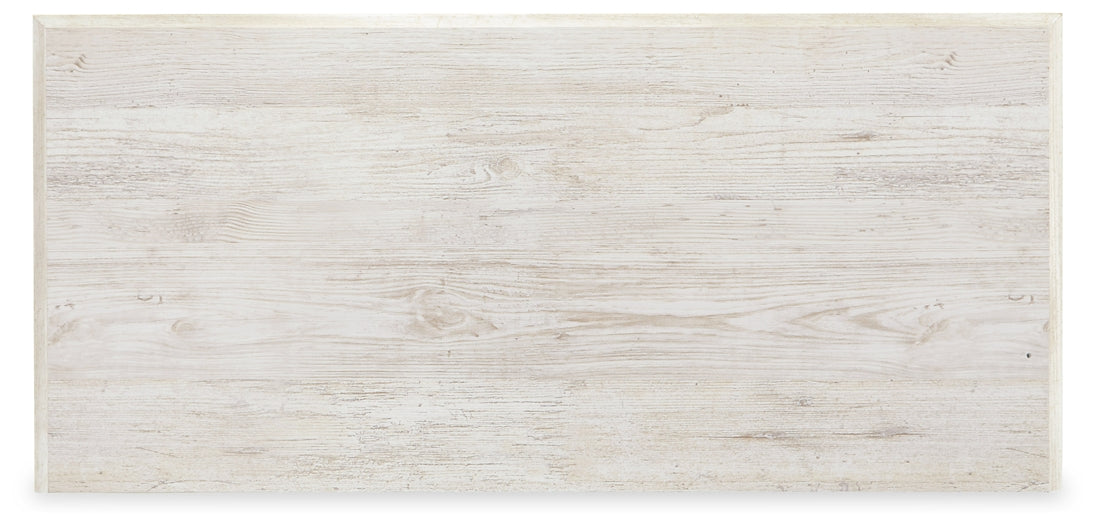 Cama Paxberry con paneles, cómoda y espejo