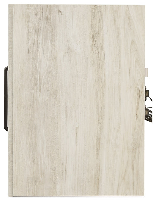 Cama Cambeck con dos cajones, cómoda con espejo y mesita de noche