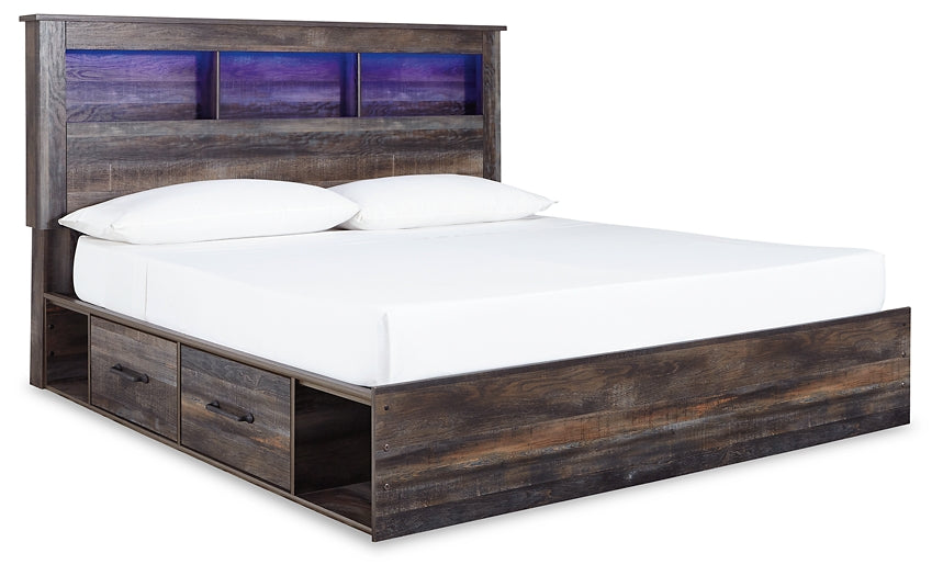 Drystan Bookcase Bed With 4 Storage Drawers With Mirrored Dresser