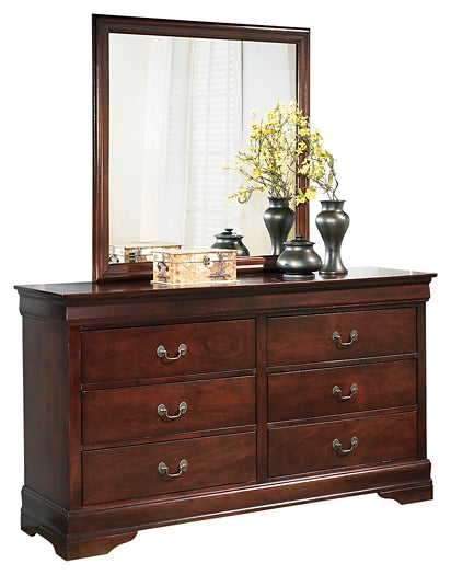 Alisdair Sleigh Bed With Mirrored Dresser And 2 Nightstands