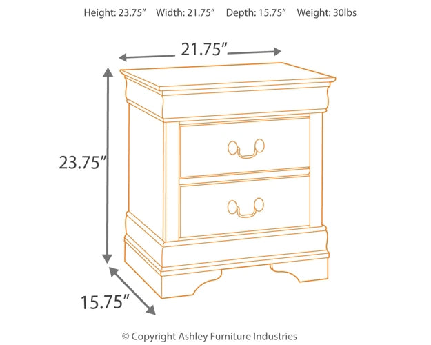 Alisdair Sleigh Bed With Mirrored Dresser And 2 Nightstands
