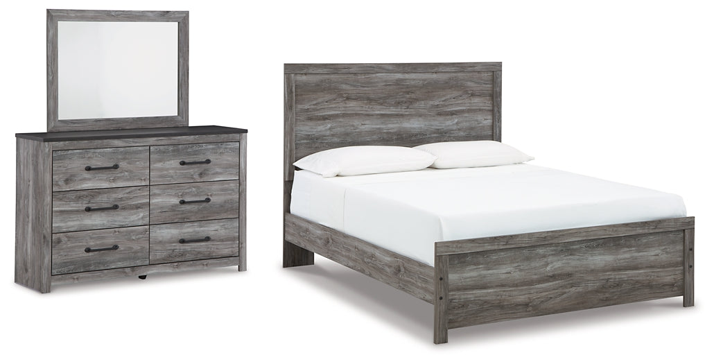 Cama Bronyan con paneles y tocador con espejo
