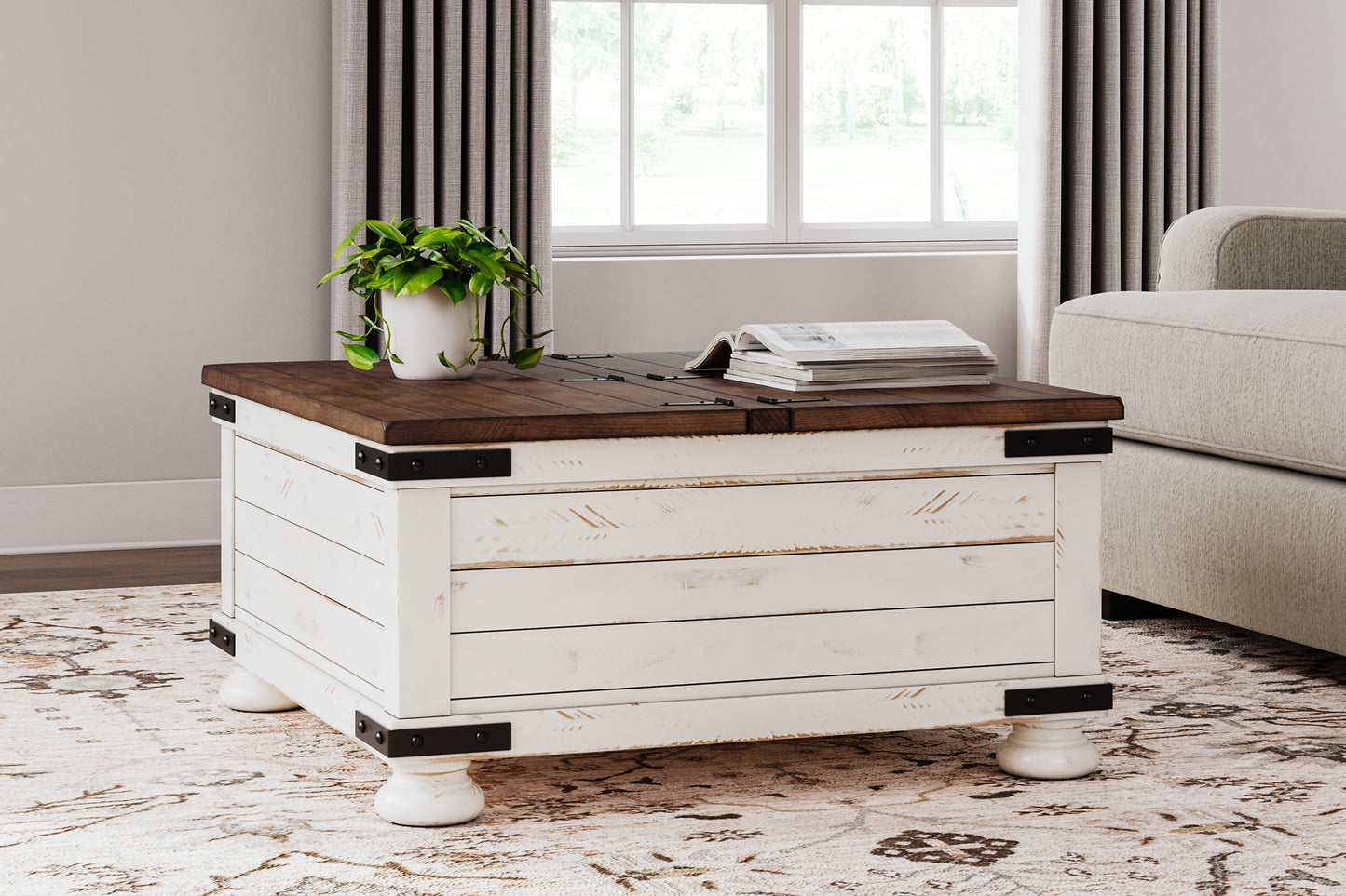 Mesa de cóctel Wystfield con almacenamiento