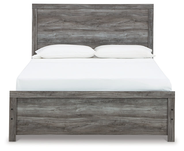 Cama Bronyan con paneles, cómoda y espejo