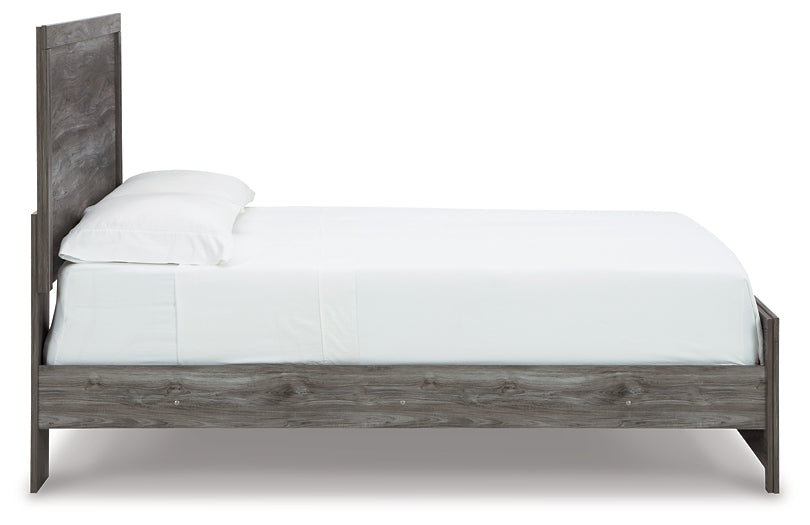 Cama Bronyan con paneles, cómoda y espejo