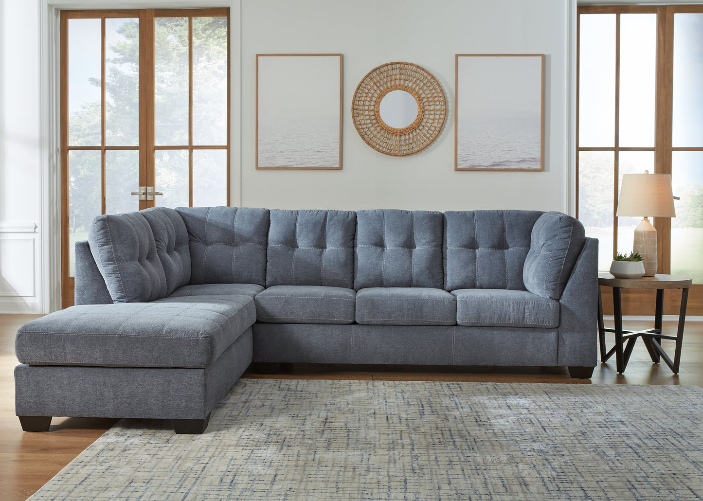 Seccional Marleton de 2 piezas con chaise longue