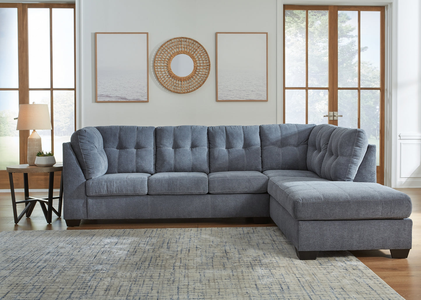 Seccional Marleton de 2 piezas con chaise longue