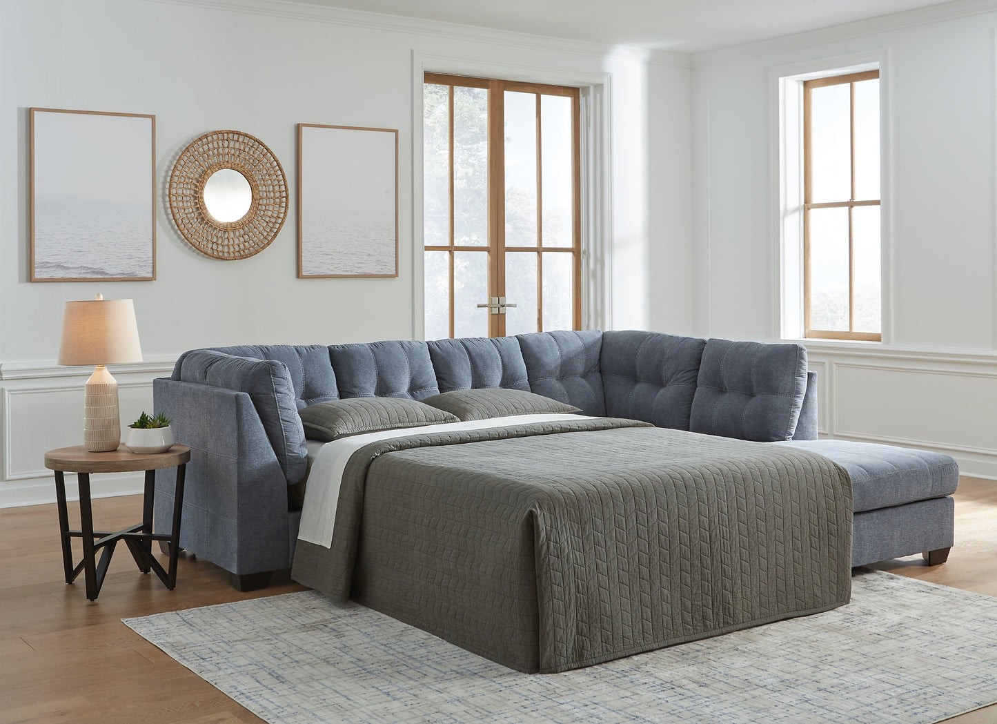 Seccional cama Marleton de 2 piezas con chaise longue