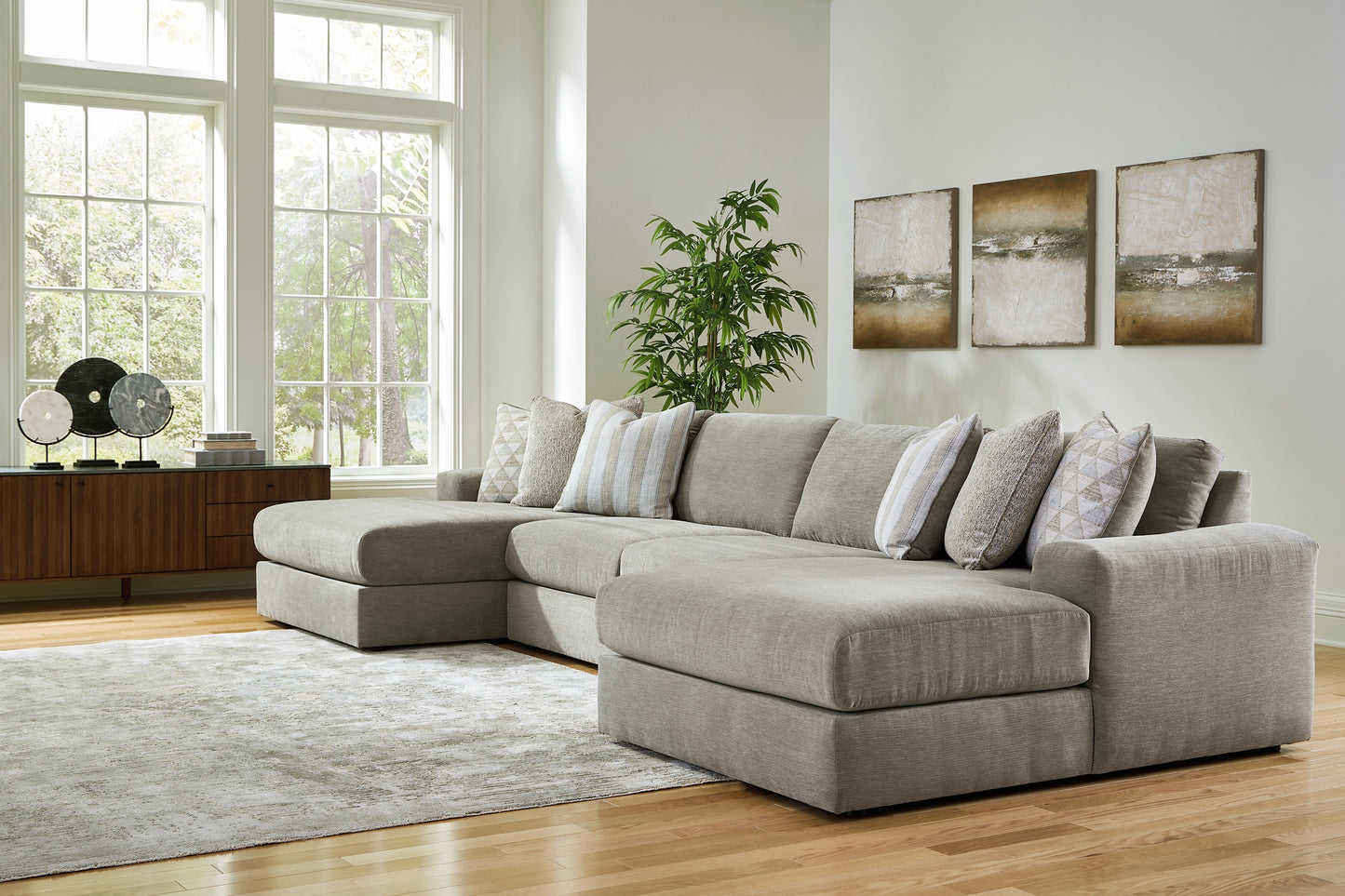 Chaise longue seccional doble de 4 piezas Avaliyah