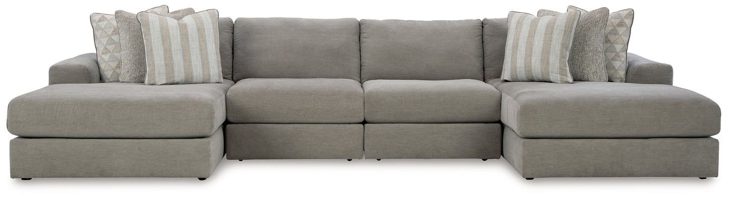 Chaise longue seccional doble de 4 piezas Avaliyah