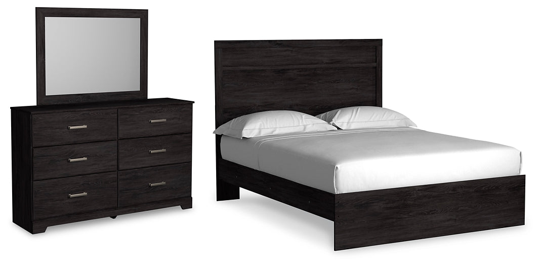 Cama con paneles Belachime y tocador con espejo