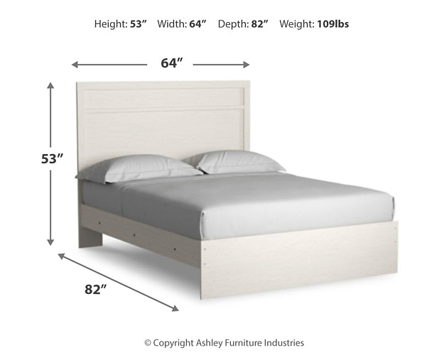 Cama Stelsie con paneles y tocador con espejo
