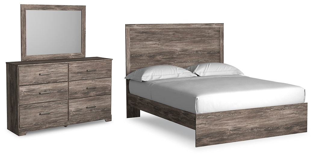 Cama Ralinksi con paneles y tocador con espejo