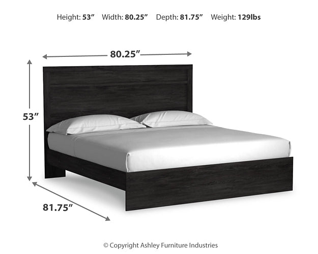 Cama con paneles Belachime y tocador con espejo