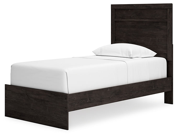 Belachime Panel Bed With Mirrored Dresser