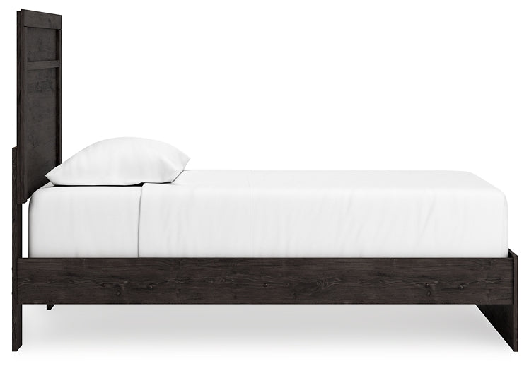 Belachime Panel Bed With Mirrored Dresser