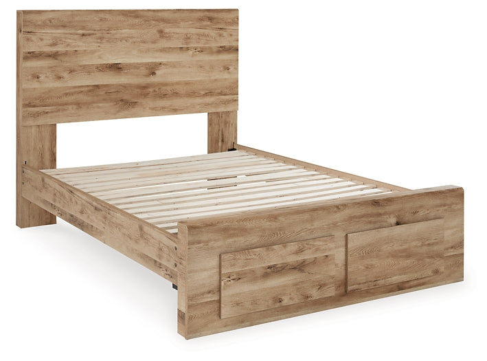 Hyanna Panel Storage Bed With Mirrored Dresser