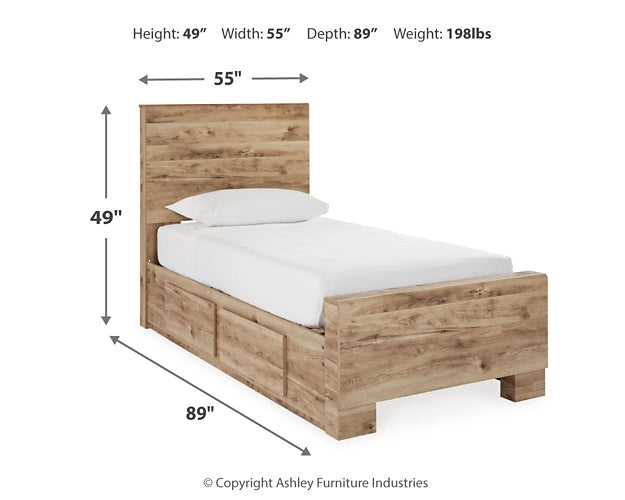 Hyanna Panel Bed With Storage With Mirrored Dresser