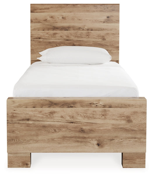 Hyanna Panel Bed With Storage With Mirrored Dresser