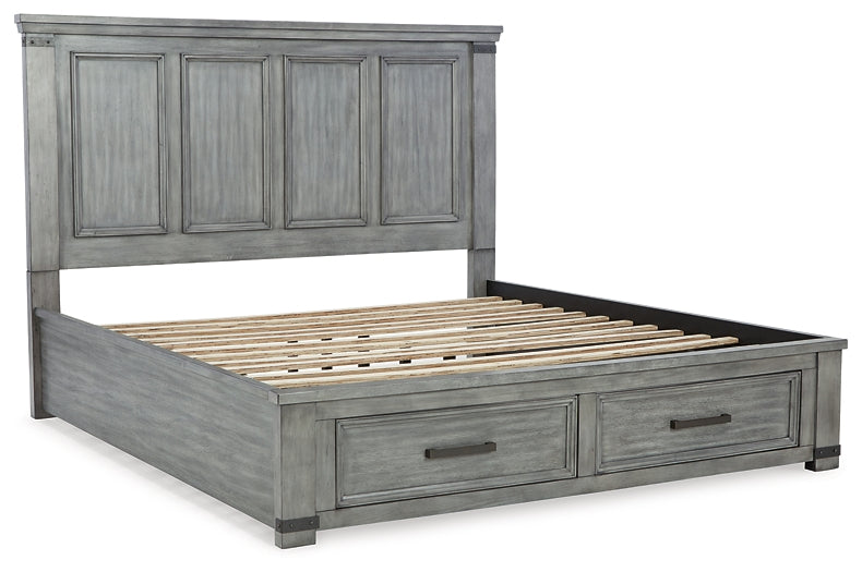 Cama con almacenaje Russelyn y tocador con espejo