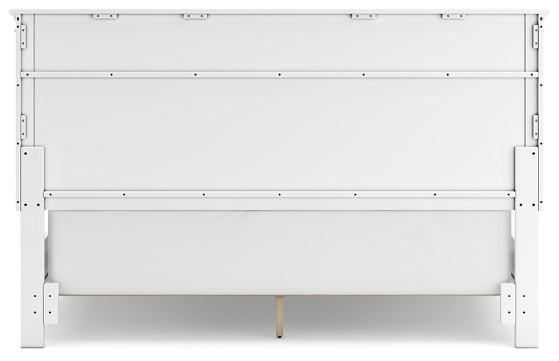 Cama Fortman California con paneles y tocador con espejo
