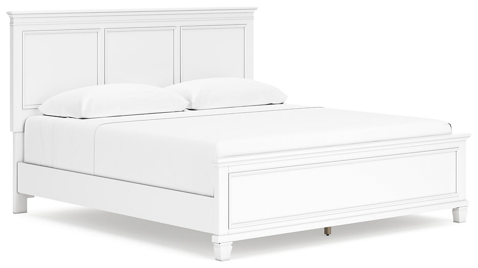 Cama Fortman con paneles y tocador con espejo