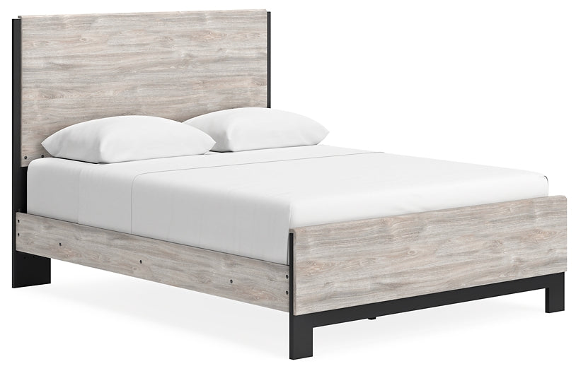 Cama Vessalli con paneles y tocador con espejo