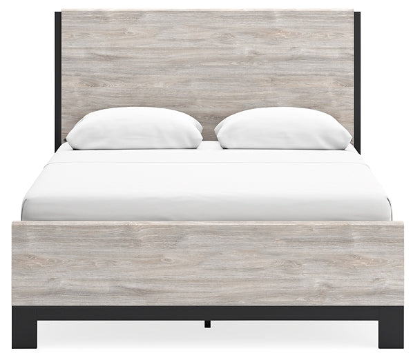 Cama Vessalli con paneles y tocador con espejo