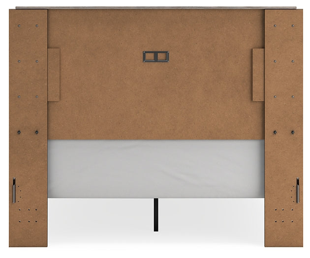 Cama Vessalli con paneles y tocador con espejo