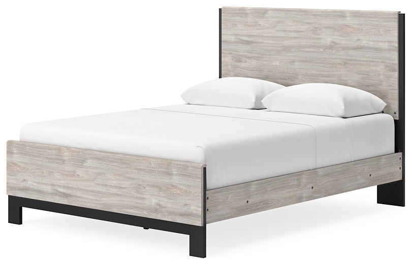 Cama Vessalli con paneles y tocador con espejo