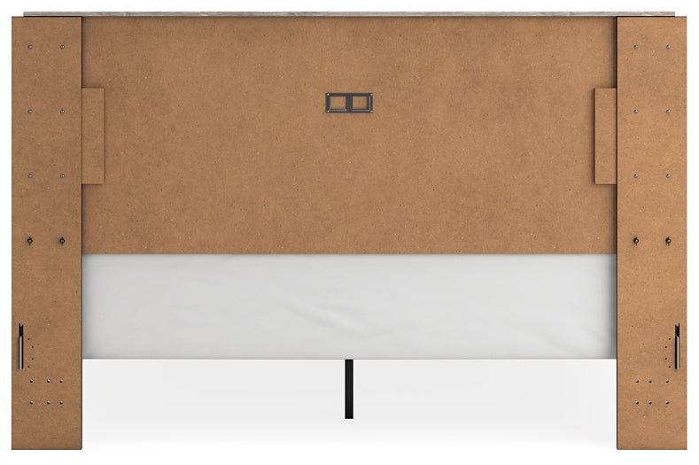 Cama Vessalli con paneles y tocador con espejo