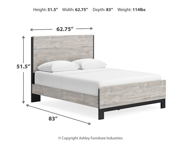 Cama Vessalli con paneles y tocador con espejo