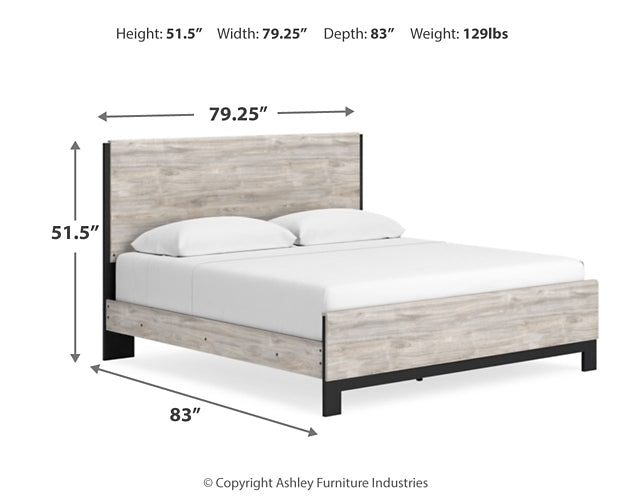 Cama Vessalli con paneles y tocador con espejo