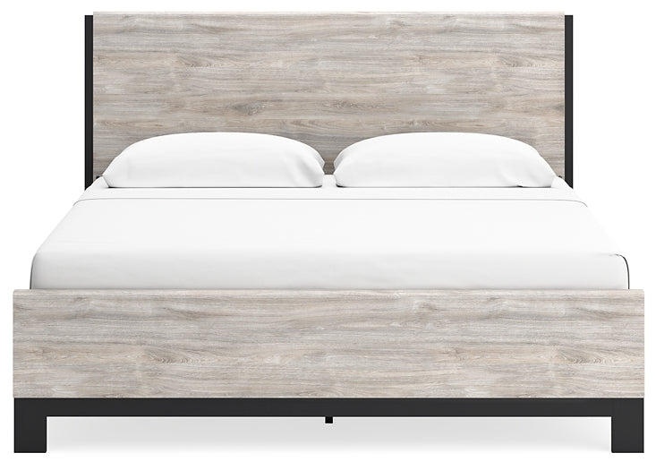 Cama Vessalli con paneles y tocador con espejo