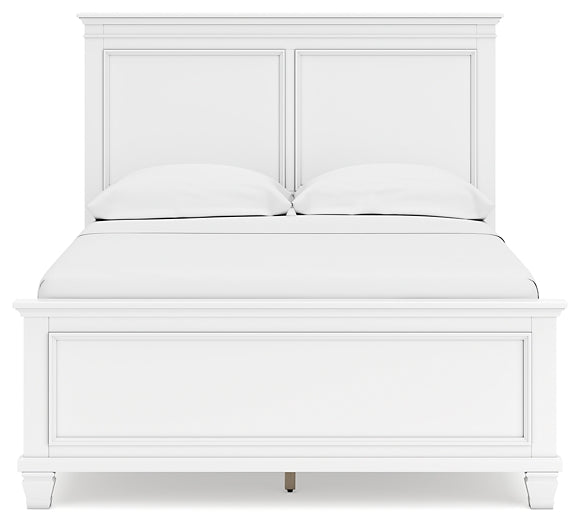 Fortman Panel Bed With Mirrored Dresser, Chest And 2 Nightstands
