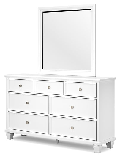 Fortman Panel Bed With Mirrored Dresser, Chest And 2 Nightstands