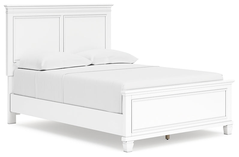 Fortman Panel Bed With Mirrored Dresser