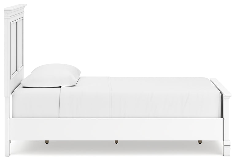Cama Fortman con paneles y tocador con espejo