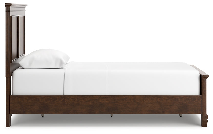 Danabrin Panel Bed With Mirrored Dresser
