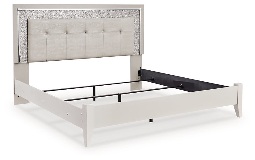 Cama tapizada con paneles Zyniden
