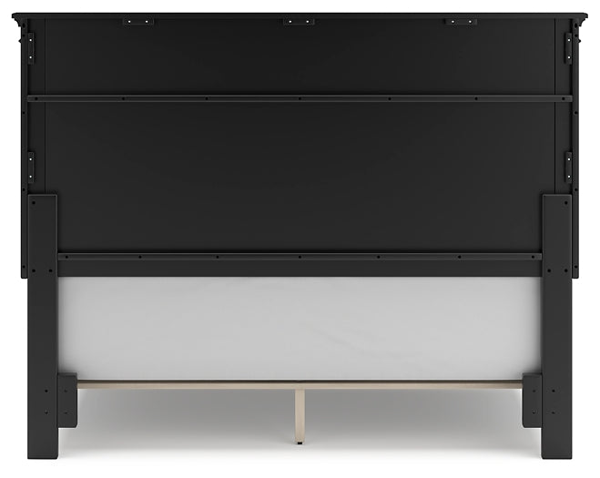 Cama con paneles Lanolee, cómoda y cómoda con espejo