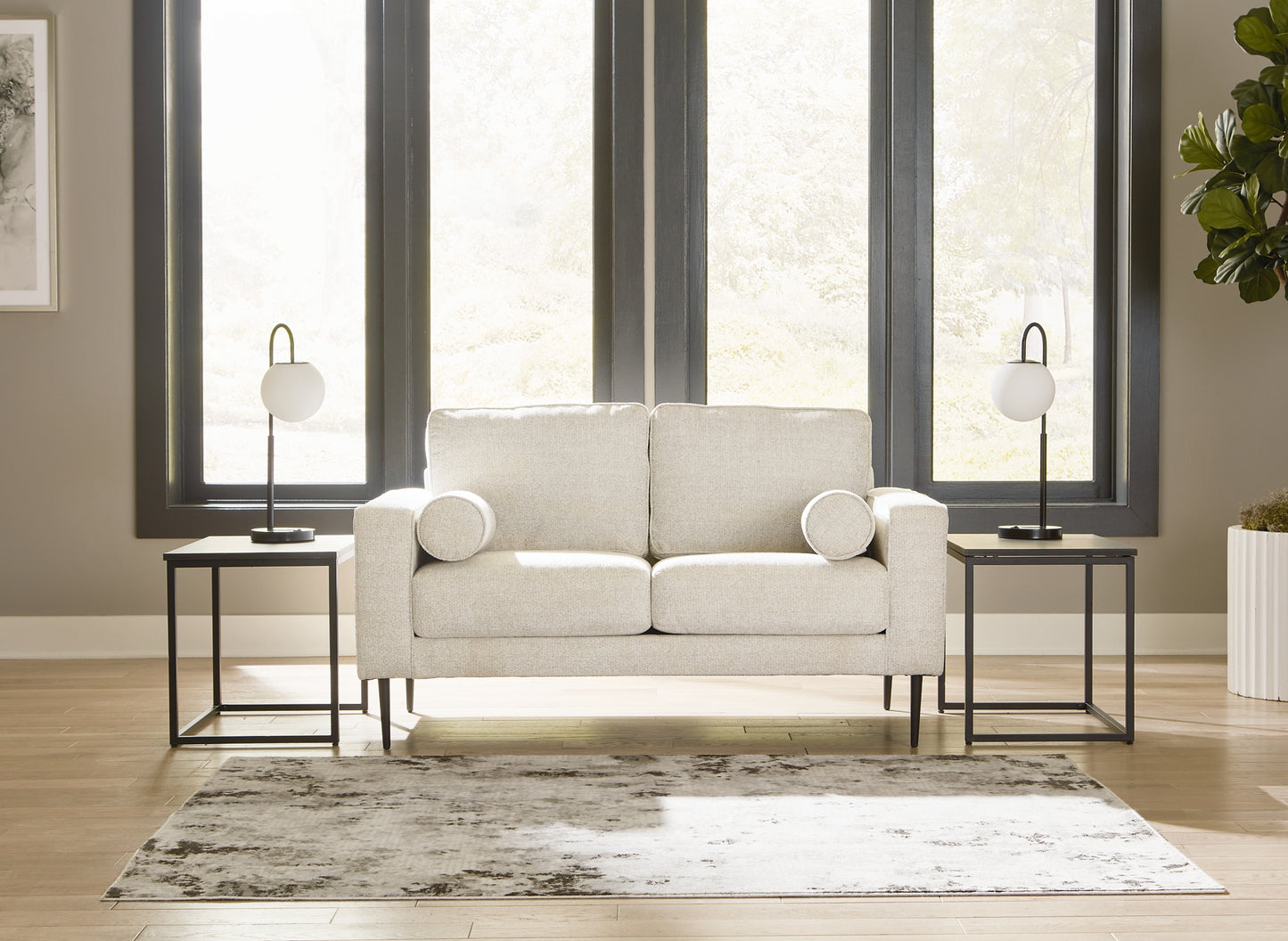 Sofá, loveseat, silla y otomana Hazela