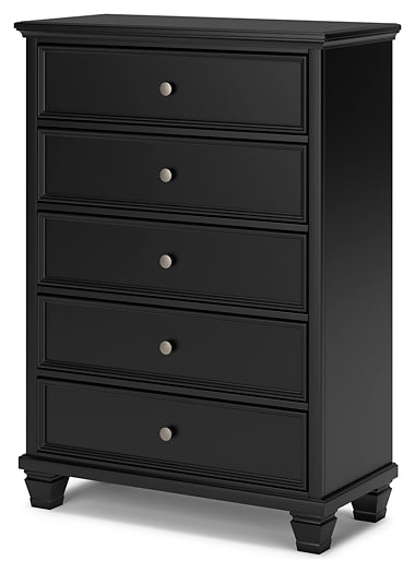 Lanolee Panel Bed With Mirrored Dresser And Chest