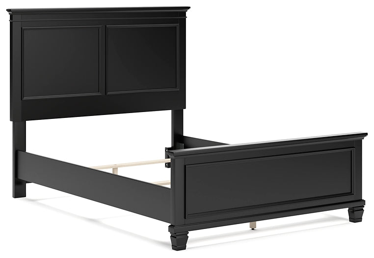 Lanolee Panel Bed With Mirrored Dresser And Chest